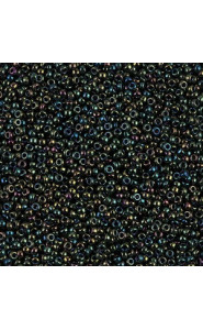 Miyuki rocailles Perlen 15/0 - Metallic forest green iris 15-453